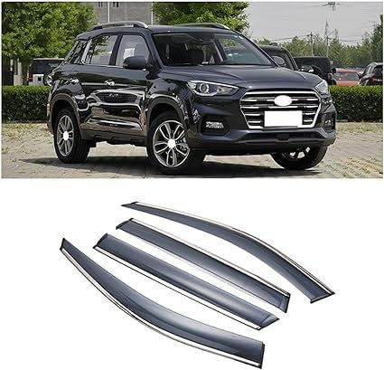 LIGPING Auto-Komfort-Windabweiser für Hyundai IX35 2018 2020, einfache Montage des Regenabweisers Klebeabweiser Autozubehör