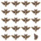 CHGCRAFT 20 Stück Vintage Biene Brosche Anstecknadel Honigbiene Brosche Pin Legierung Pins Set Pin Mantel Hemd Anzug Kragen Zubehör Brosche Pin für Unisex, Antike Bronze, 26×17.5mm