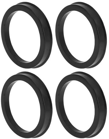 INFINAUTO Anillo Centrador De Rueda De Coche Od 69.6mm A ID 56.6mm Eje Central De Ruedas Anillo Absorbente De Impactos De Plástico Negro Duradero