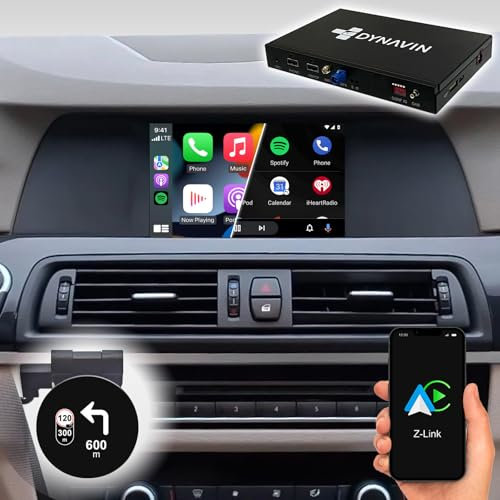 DYNAVIN Wireless CarPlay und Android Auto Adapter für BMW 1er 3er 5er E81 E87 E90 E60 X1 X3 X5 mit 6,5 Display, Add-On Head-up Display, Navi, DAB+ Radio: D9-CIC-L Ultra Flex