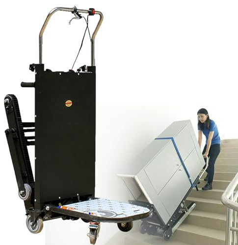 Elektrische Treppensteiger-Sackkarre, Schwerlast 1102 Pfund Hohe Tragkraft, 500 Kg Elektrische Treppensteiger-Sackkarre, Rollwagen mit Gummiketten