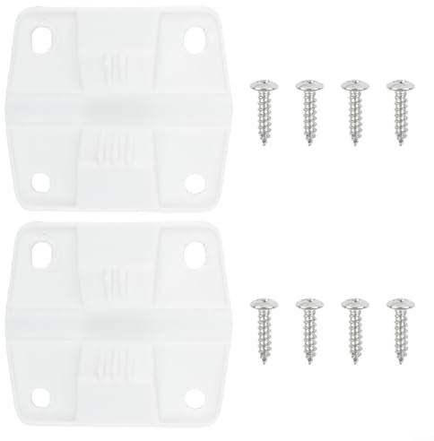 FUANA for Coleman Cooler, Hinge Measures 2 Inches High and 2-1/4 Inches Wide, Box General Plastic Hinge Fold Hinge with Screws, 2X Cooler Hinges, 8X Screws