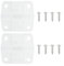 FUANA for Coleman Cooler, Hinge Measures 2 Inches High and 2-1/4 Inches Wide, Box General Plastic Hinge Fold Hinge with Screws, 2X Cooler Hinges, 8X Screws