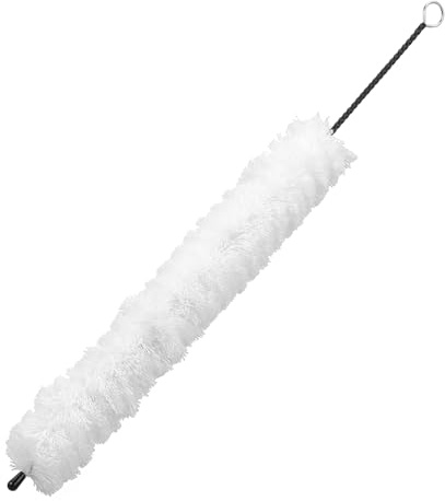 HANABASS Cepillo de Algodón Blanco con Cabezal Suave para Limpieza de Flauta y Mango en Bucle, Accesorio Ligero para Cuidado de Instrumentos Musicales