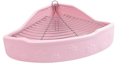 ibasenice Kaninchen Und Meerschweinchentoilette Aus Keramik Langlebige Bissfeste Nagertoilette Mit Praktischer Reinigung Geeignet Für Haustierbedarf Im Haus Rosa