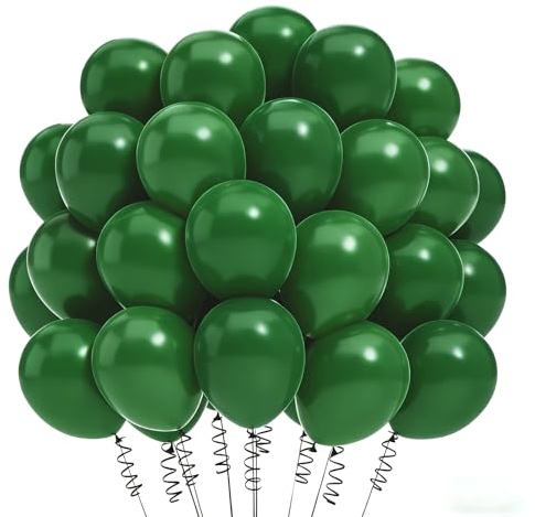100 Stück Luftballons Grün,12 Zoll Grüne Helium Ballon für Ballonbogen oder Ballongirlande Geburtstags Partyballon Hochzeits Babyparty Graduierung Party