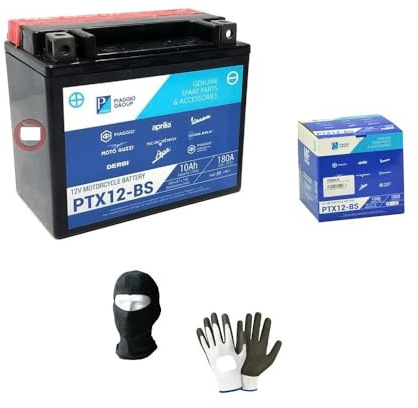 BATTERIA YTX12-BS PTX12-BS FORNITA CARICA E PRONTA ALL'USO CCA 180A COMPATIBILE CON MOTO MORINI X-CAPE X 650 da anno 2021 al 2024 BATTERIE PER MOTO 10 AMPERE 12 VOLT 150X87X130MM