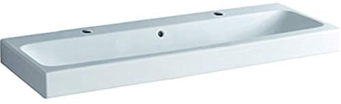 Keramag Waschbecken iCon, mit zwei Hahnlöchern 120x48,5cm weiß(alpin)