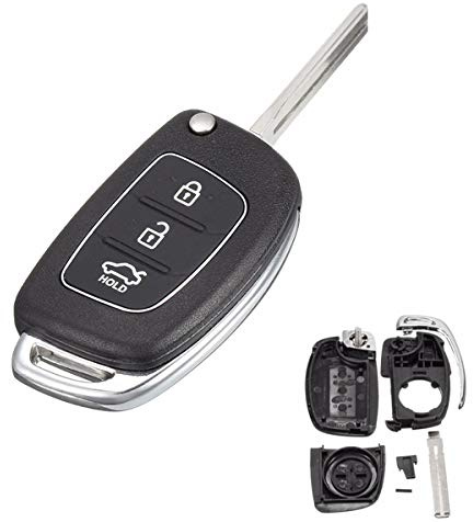 Automobile Locksmith 3 Button Remote Flip Key Shell Case for Hyundai Santa ix45 ix35 i20 Santa Fe keyless entry remote fob