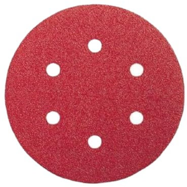 Disco de lija 150mm con Fijación Rápida (6 orif.) 40gr - 25uds