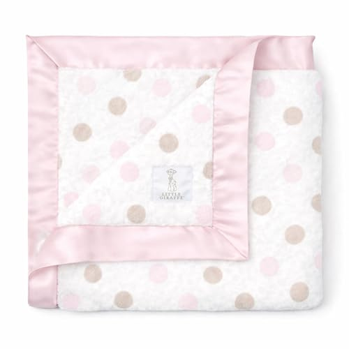 Little Giraffe Luxe Dot Baby Blanket (Pink)