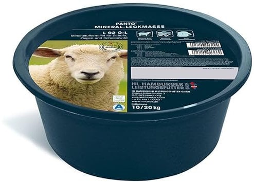 PANTO Mineralleckschale L92 10kg – Leckschale für Schafe, Ziegen und Schalenwild, Leckstein ohne Kupfer mit Selen und Zink