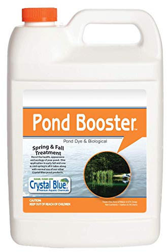 Sanco Industries Crystal Blue Pond Booster - royal Blue Pond dye & bakterien Combo - 1 Gallon royal Blue 2 in 1