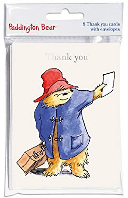 Museums & Galleries Paddington Bear Pack of 8 Thank You Card Notelets with White Envelopes