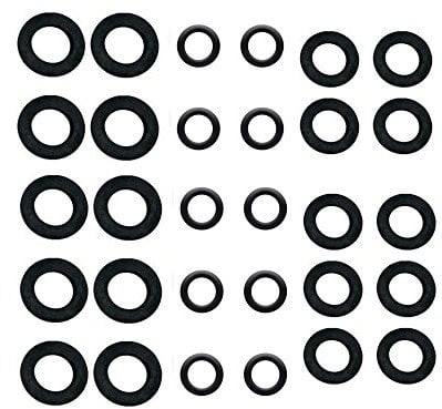 TOPWAYS Spares Kit Sealing ring range for Replacing old seals 10 'O' rings (16mm) 10 tap connector 3/4‘’ washers (24mm) 10 pcs tap connector 1/2‘’ Shower Hose washers (19mm)