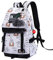 SellerFun Teenage girls' Backpack Middle School Students Bookbag Outdoor Daypack With USB charge Port (1# White, 20 Liters)