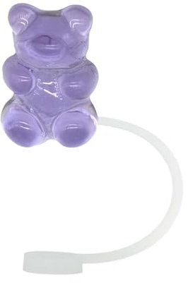 Stanley Cup Silicone Bear Straw Toppers - Compatible with 30&40 Oz Tumbler, Dust-Proof Straw Tips, Reusable Caps
