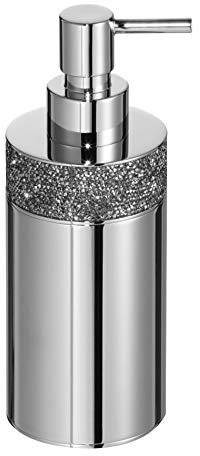 Decor Walther Rocks SSP 1 Seifenspender, Chrom glänzend H 17,5cm Ø 6,5cm mit Kristallen von Swarovski®