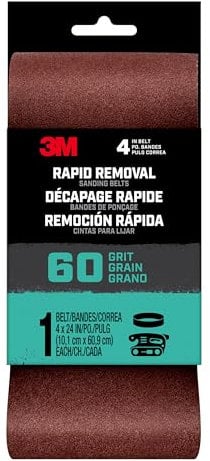 Power Sanding Belt, 60-Grit, 4 x 24-In. -BELT4X241PK60