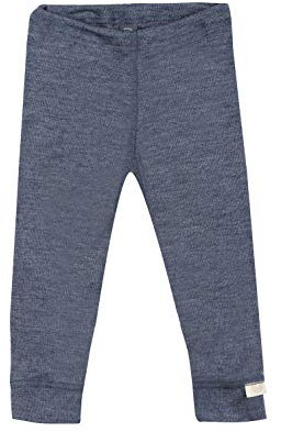 Dilling Leggings für Babys aus Bio Wolle & Seide Blau meliert 86