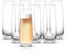 JoyJolt Milo Stemless Champagne Flutes Set of 8 Crystal Glasses. 9.4oz Champagne Glasses. Prosecco Wine Flute, Mimosa Glasses Set, Cocktail Glass Set, Water Glasses, Highball Glass, Bar Glassware