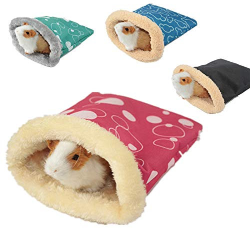 Lankater 1pc Plüsch-Hamster-Schlafsack Warme Kleintiere Schlaf Sack Cage Nest Bett Für Hamster Meerschweinchen Hedgehog Ratte Chinchillas, Zufällige Farbe