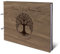 Hochzeit Gästebuch Okoume Holz Gravur individuell Holzcover Ringbuch 72 Blatt | 144 Seiten DIN A4 quer 302x215mm - Lebensbaum