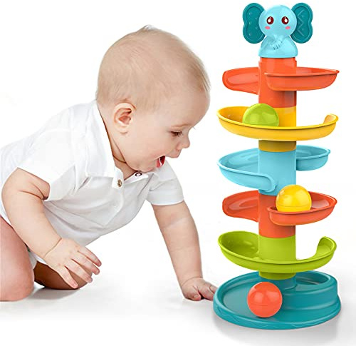 Baby Toy 9-18 Months, Ball Drop and Roll Ramp Toys for 1 Year Old Boy Girl | Sensory Toy for Baby 12 Months, Baby Ball Tower Roll ball Game, 1st Birthday Gifts for Babies Easter Gifts