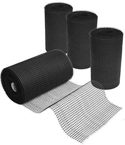 Prime Garden® Kunststoffgitter Gitter Kunststoffzaun Gartennetze Geflügelzaun Zaunnetz (Schwarz, 0,8m x 50m)
