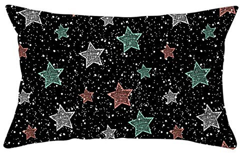 Kissenhüllen Weihnachten, Kissenhülle 30x50 Vintage Schwarz Weiss Weihnachtsbaum Schneeflocke Stern Geschenke Home Dekorationen für Stuhl Auto Sofa