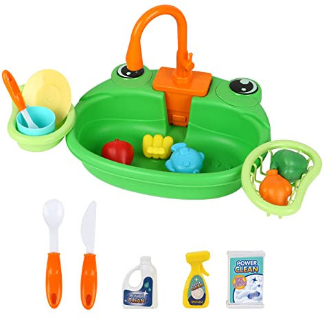 Sparklenut Vogel Badewanne, Vogel Dusche, Papagei Badewanne, Bird Schwimmbad Bad Dusche mit Wasserhahn und Pool, Vogelbadewanne für Käfig (Grüner Frosch)