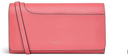 Radley Pockets 2.0 Leather Phone Cross Body Bag Purse Wallet in Coral Pink