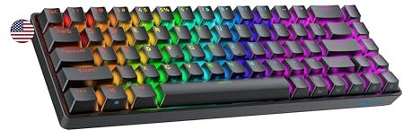 Ranked Master M65 HE 65% | Rapid Trigger Technology | Magnetic Mechanical Gaming Keyboard | 68 Keys RGB LED for PC/Mac Gamer | US Layout (Black, Clear Switch)