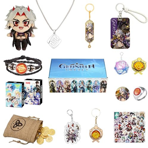 Nahida Genshin Impact Schlüsselanhänger fur Dekorieren, Genshin Impact Geschenkbox, Genshin Impact Geschenk Set, (Arataki Itto)