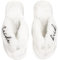 JUSTOTRY Bride to Be Hausschuhe,Weiß Team Bride Party Slippers für Jga Frauen Geschenk,Die“M”Größe Schuhe mit “BRIDE” Lettering für Junggesellenabschied Frauen Accessoires und Jga Deko