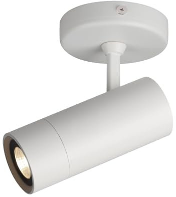 Aisilan Deckenstrahler LED 1 Flammig Weiß Dimmbar GU10 Schwenkbar Deckenleuchte Strahler Modern Drehbar Deckenlampe Spots für Wohnzimmer, Schlafzimmer, Küche