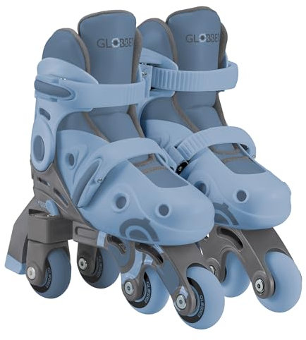 GLOBBER Learning Skates 2in1, Inline- und Quad-Skates Kinder, verstellbar Gr.26-29, ABEC 9, Rollengröße 48x24 mm, blau