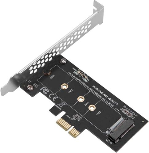 YABOANG NVME M.2 SSD M-Key to PCI-e 3.0 x1 Host Controller Erweiterungskarte, unterstützt M2 NGFF PCI-e 3.0, 2.0 oder 1.0
