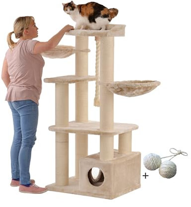 Rohrschneider Katzenbaum Enya XXL Katzen-Kratzbaum, mit gratis Spielballset