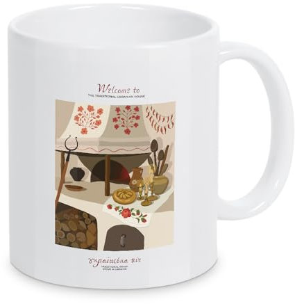 artboxONE Tasse Willkommen im ukrainischen Haus von Kristina Tokar - Kaffeetasse Reise
