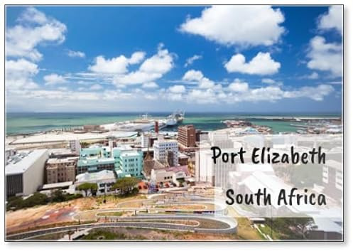Kühlschrankmagnet, Stadtbild von Port Elizabeth, Südafrika