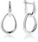 ALEXCRAFT Ohrringe Silber 925 Hängend Doppel Creolen Eckige Quadrat Ohrringe mit Anhänger für Damen Frauen Geometrie Oval Ohrringe Anhänger Kleine Silber 925 Creolen Hängend Tropfenohrringe