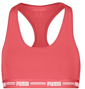 PUMA Racer Back Reggiseno Sportivo, Coral, XL da Donna