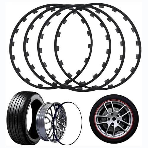 Rim Protector Guard für Renaul𝘵 Trafic 3 Phase 3 Grand Passenger L2H1 2021-,Schützen Sie die Stahlfelge vor Kratzern,widerstehen Sie Korrosion, verlängern Sie die Lebensdauer der Stahlfelge,4Stück