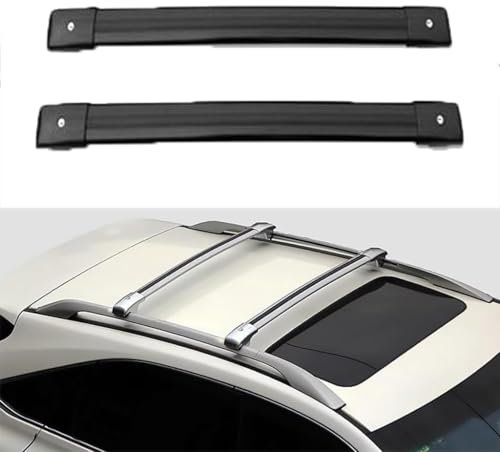 LWKJDHS Dachgepäckträger für BMW 3er 316ti 318td 320td 325ti Compact (E46) 2001-2005, Aluminium-Dachträger-Querträger Auto Gepäckablage Dachträger Bündige Autozubehör,Black