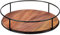 Cabilock Rotierende Massivholzpalette Bauern rundes Tablett rotierendes dekoratives Tablett Schminktisch Tablett Drehbares Tablett für die Küche Waschtische für Kommode Speicherplatte Brown