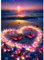 QINRUBB DIY Liebe Herz Diamond Painting Erwachsene, 5D Strand Diamant Painting Bilder Anfänger, Runder Valentinstag Vollbohrer Diamanten Malerei Stickerei Kreuzstich Geschenke Home Wand Dekor 30x40cm