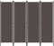 FENLAX Paravent Raumteiler Anthrazit 200x180 cm Freistehender Praktischer Multifunktional Trennwand Wohnzimmer Klappdesign Room Divider Platz zu Sparen Dekorative Sichtschutz Indoor