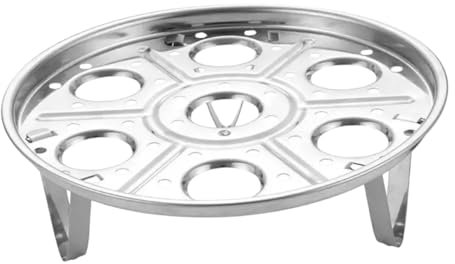 PAMINGONO 2 Piezas rejilla para cocinar egg cooker egg boiler galleta de huevo apagado hueveras escalfadas no rejilla para cocer al vapor utensilios de cocina humeantes Silver