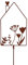 UNUS Gartenstecker Hausform mit Blumen rost